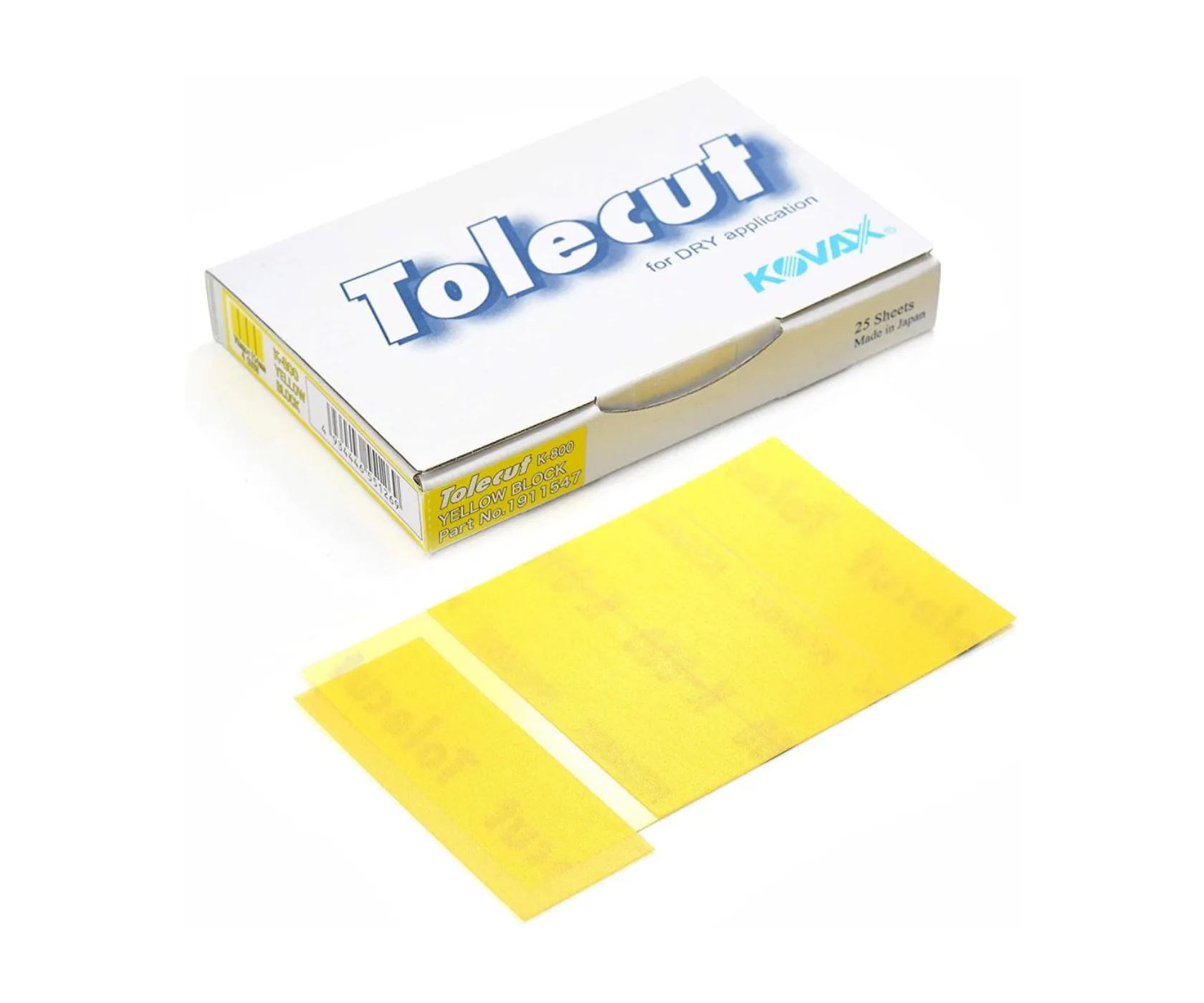 Шлифовальный лист KOVAX Tolecut Yellow Stick-on K800 70×29 mm