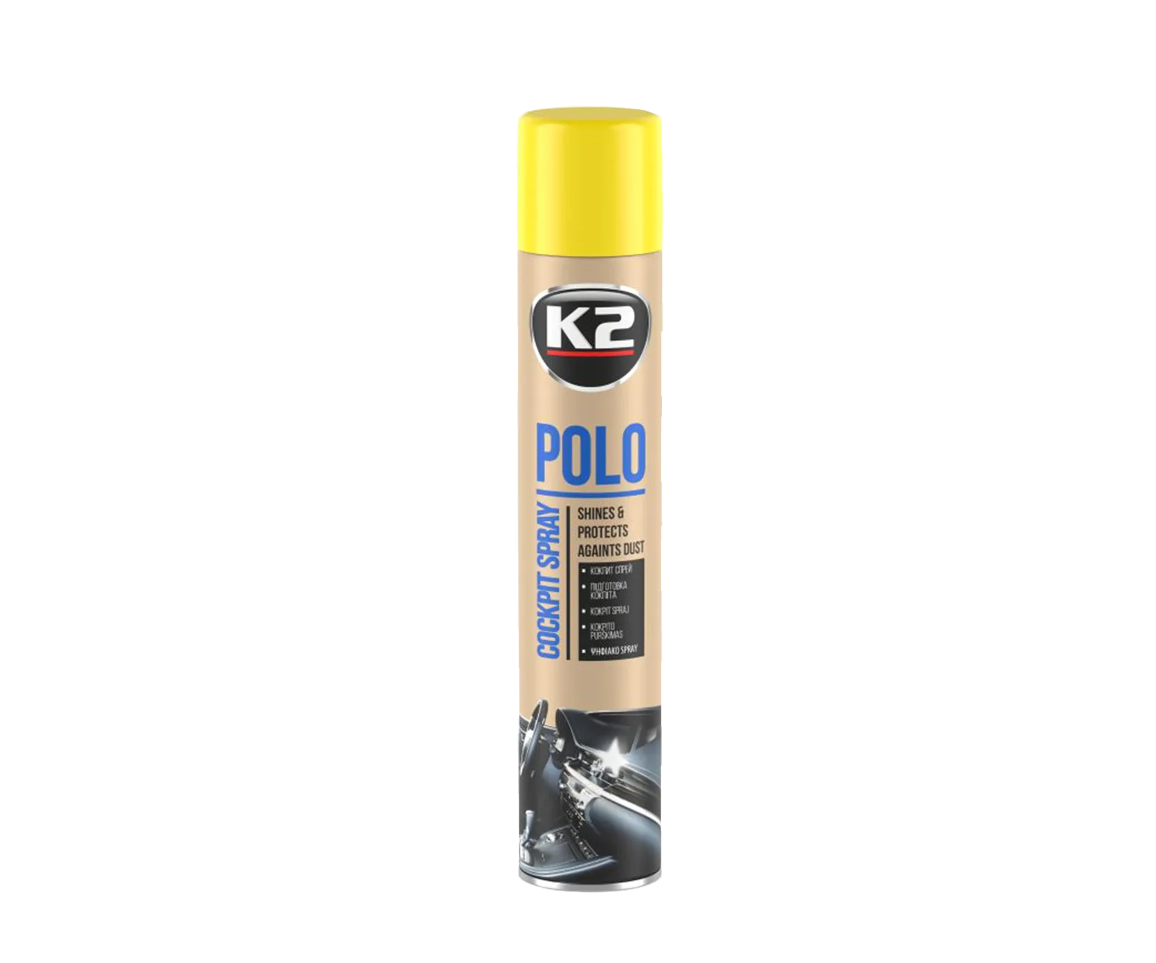 Полироль для торпедо K2 Perfect Polo Cockpit Spray Lemon