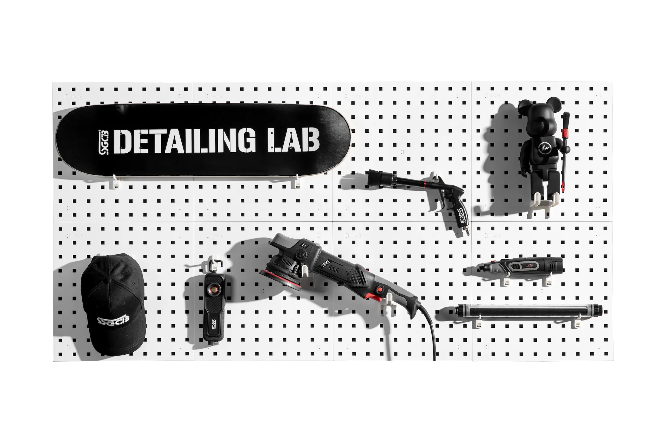 Настенный органайзер SGCB Metal Pegboard Tool Organizer Kit Black