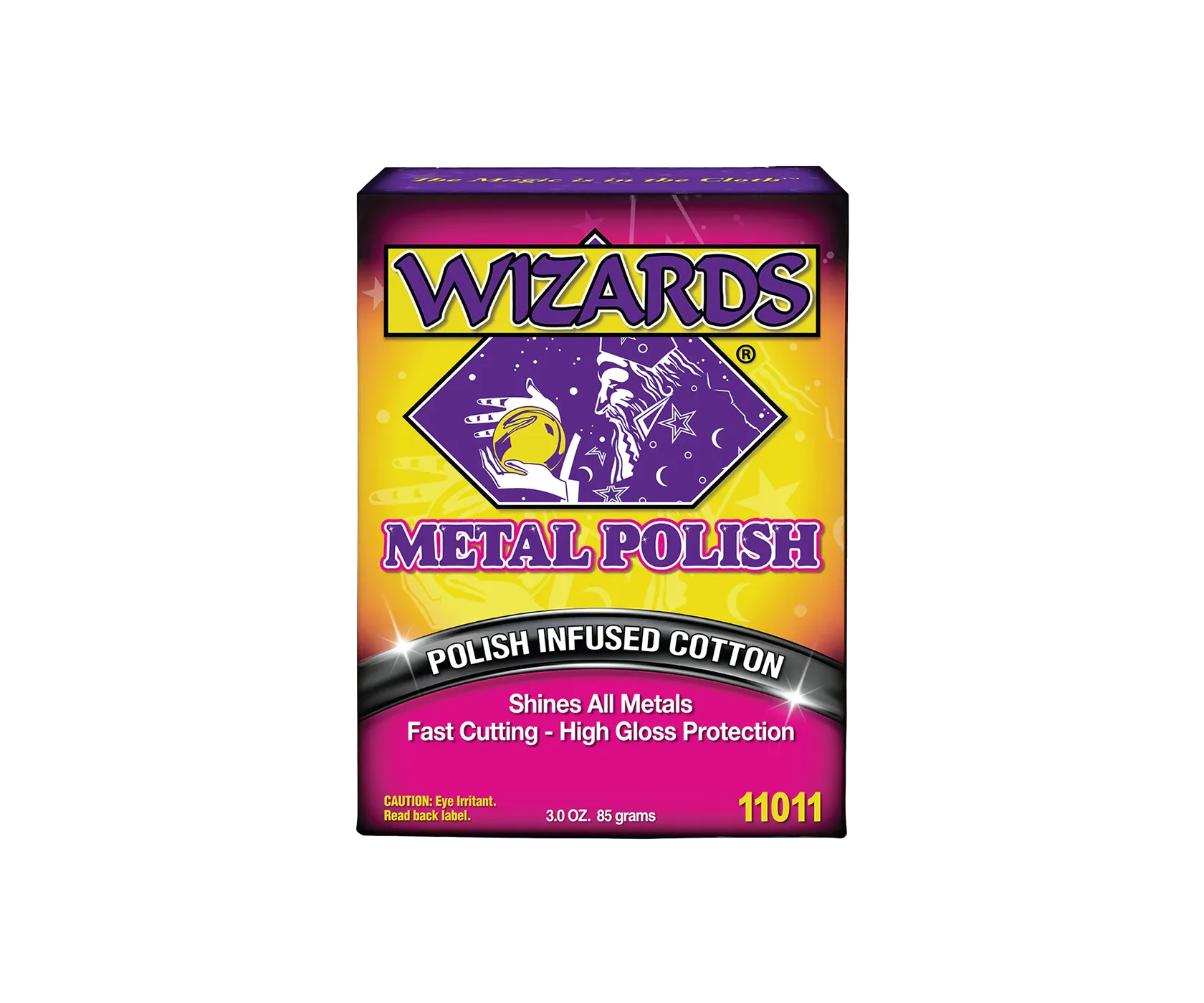 Вата для очистки металла и хрома WIZARDS Metal Polish