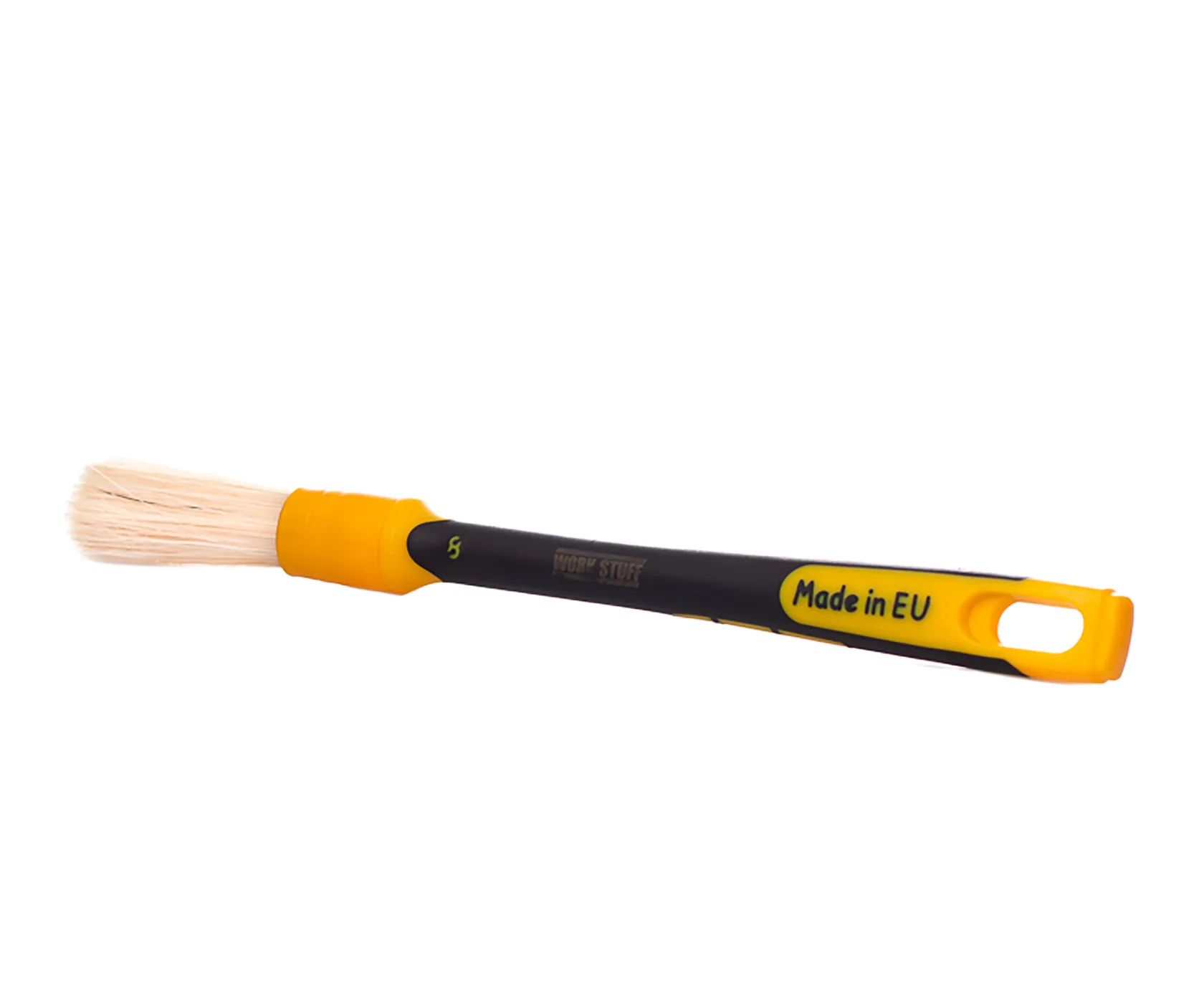 Кисть с прорезиненной ручкой Work Stuff Detailing Brush Rubber Classic 16 mm
