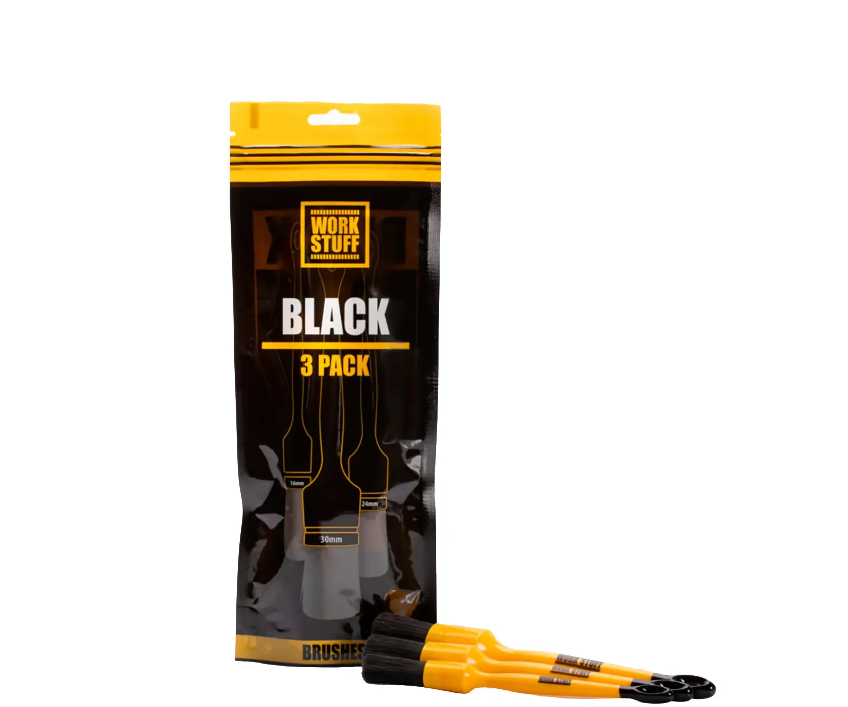Набор химстойких кистей Work Stuff Detailing Brush Black 3 Pack